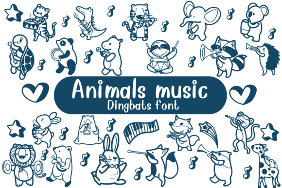 Animals Music: A Playful Font for Editorial Design