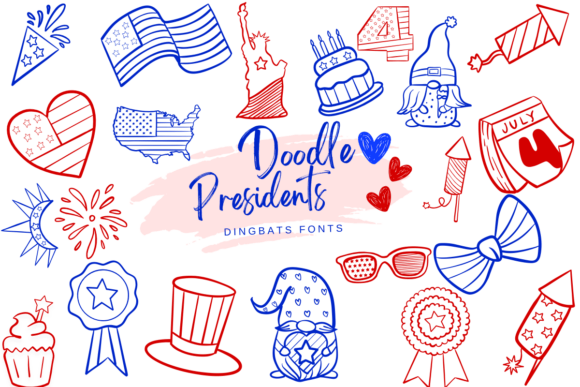 Doodle Presidents Font for Patriotic Web Design