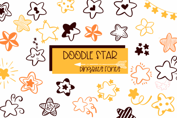 Doodle Star: A Playful Font for Branding with a Starry Touch