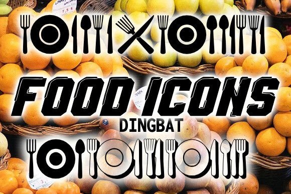 Food Icons: A Playful Font for Handmade Creations
