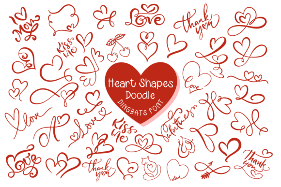 Heart Shapes Font for Digital Marketing and Design