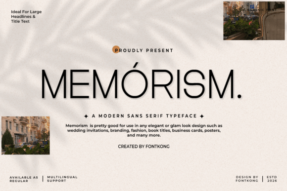 Memorism Sans Serif Font for Modern Branding