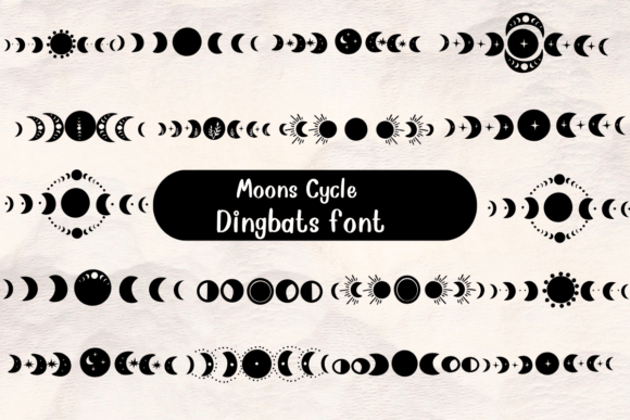 Moon Cycle Font for Editorial Design and Creative Projects