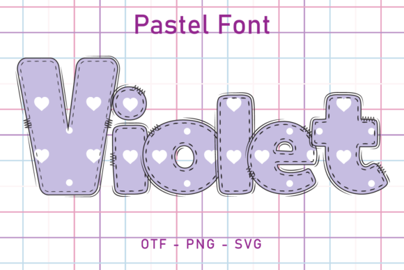 Pastel Violet Font for Handmade Creations
