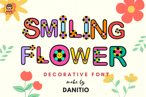 Smiling Flower: A Decorative Font for Branding Projects