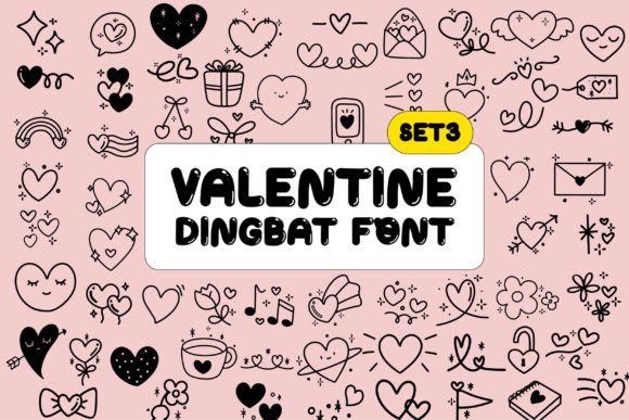 Valentine Doodle 3: A Sweet Display Font for Digital Designs