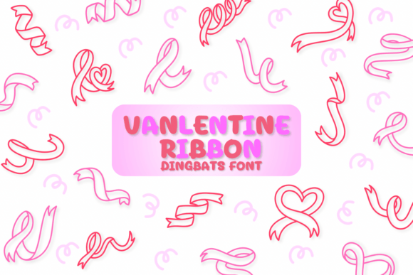 Valentine Ribbon Font for Web Design