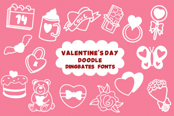 Valentine's Day Doodle Font for Web Design